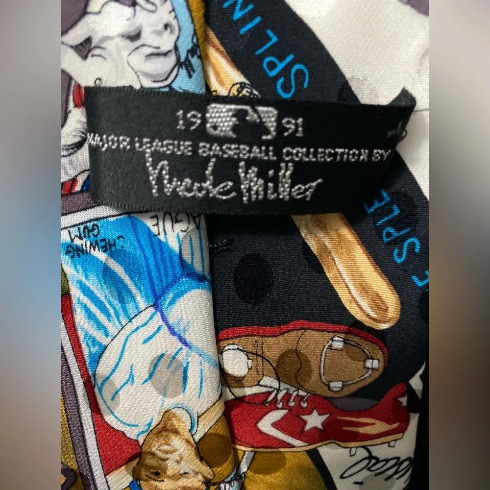 Vintage Nicole Miller 1991 Major League Collection Tie